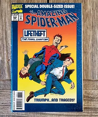 Buy Marvel Comics The Amazing Spider- Man Life Theft Final Chapter #388 April 1994 • 10.23£