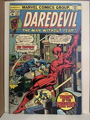 Buy DAREDEVIL #126 Marvel Comics -Mid Grade, Black Widow , The Torpedo, XX Boarded  • 6.72£