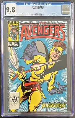 Buy The Avengers #264 CGC 9.8 WHITE PAGES! 1ST NEW YELLOWJACKET! 🔥🔑 • 79.05£