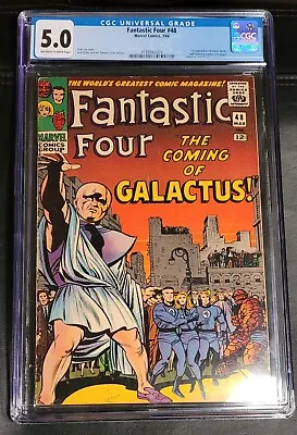 Buy Fantastic Four #48 CGC 5.0 1966  1st App. Galactus, Silver Surfer • 1,450.32£