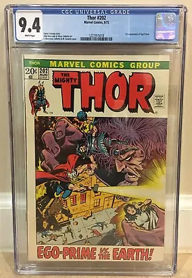 Buy Thor #202 Cgc 9.4 1st First Appearance Of Ego-prime Origin Concludes • 111.89£
