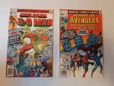 Buy 3-D Man Comic Lot (Marvel Premiere #35, What If #9) (1977, Marvel Comics) • 6.31£