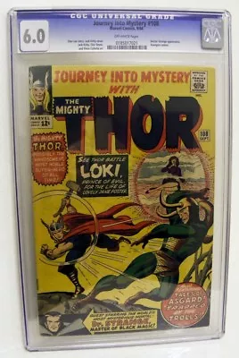 Buy Marvel Comics CGC 6.0 THOR 108 Loki Appears JOURNEY MYSTERY Avengers Dr Strange  • 229.99£