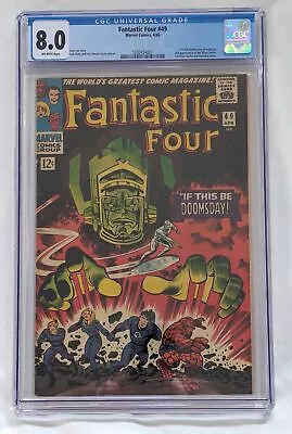 Buy Marvel Comic Fantastic Four #49 CGC 8.0 V1 Kirby Silver Surfer Galactus '66 (cz) • 2,000.72£