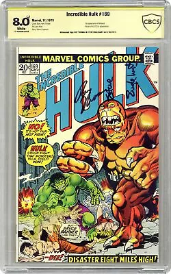 Buy Incredible Hulk #169 CBCS 8.0 SS Thomas/Englehart 1973 17-4049963-058 • 110.69£
