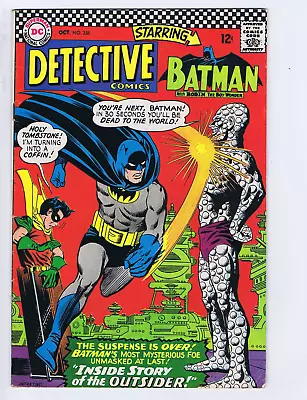 Buy Detective Comics # 356 DC Pub 1966 INSIDE STORY OF THE OUTSIDER ! • 23.72£