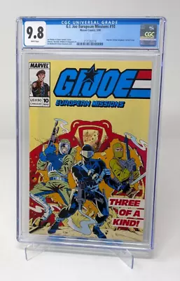 Buy G.I. Joe European Missions #10 CGC 9.8 Marvel Comics 1989 LOW CENSUS Snake Eyes • 119.93£