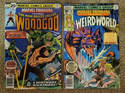 Buy MARVEL PREMIERE #31 Woodgod And #38 1st WEIRDWORLD 1976-77 Nice Condition  • 8£