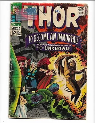 Buy Thor 136 - G+ 2.5 - Re-intro Of Lady Sif - Odin - Jane Foster (1967) • 15.99£