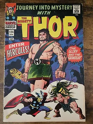Buy Journey Into Mystery #124 Thor 1st Queen Ula & 2nd Hercules! (Marvel, 1966) • 50.66£