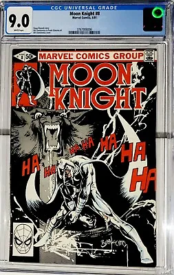 Buy MOON KNIGHT #8 CGC 9.0 (Marvel 1981) 1st Solo Series, Bill Sienkiewicz Cover • 51.46£