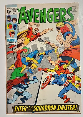 Buy AVENGERS #70 Marvel 1969, 1st Appearance SQUADRON SINISTER • 19.82£