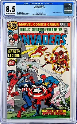 Buy Invaders #6 CGC 8.5 (May 1976, Marvel) Jack Kirby Cover, 2nd Liberty Legion App. • 35.68£