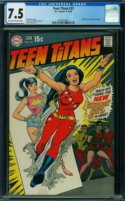 Buy Teen Titans #23 (1969) CGC 7.5 -- O/w To White Pages; Wonder Girl's New Costume • 144.10£