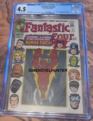 Buy Fantastic Four #54 Cgc 4.5 Black Panther Inhumans Evil Eye 1st Appearance • 78.27£