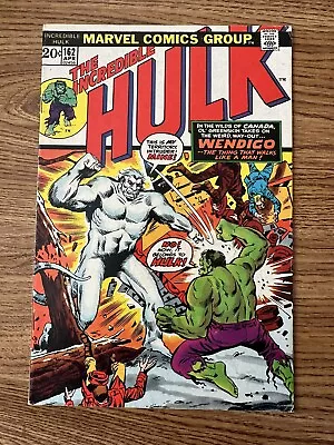 Buy The Incredible Hulk #162 (1973) 1st App Wendigo FN- 5.5 • 48.26£