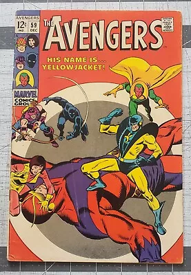 Buy Avengers #59 (Marvel, 1968) 1st Appearance Of Yellowjacket VG Plus • 19.76£