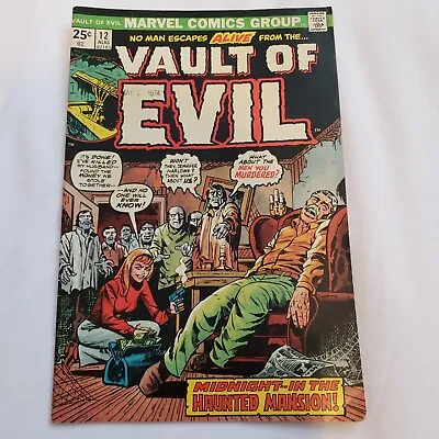 Buy Marvel Comics Vault Of Evil #12 1974 FN 6.0 Classic Monster Horror Comic  • 7.88£