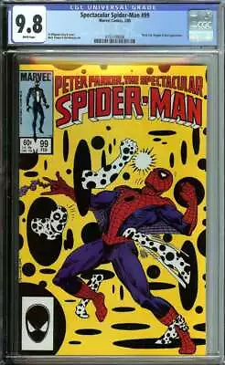 Buy Spectacular Spider-man #99 Cgc 9.8 White Pages // Black Cat + Kingpin Story 1985 • 463.72£