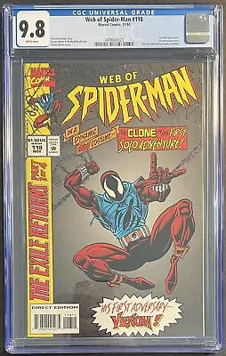 Buy Web Of Spider-Man #118 CGC 9.8 WHITE PAGES! 1ST BEN REILLY SCARLET SPIDER! 🔥🔑 • 559.66£