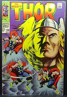 Buy Thor #158 4.5 1968 Silver Age Retelling Of Thor's Origin! Severin/kirby Cover! • 22.52£