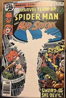 Buy Marvel Team-Up #79 NM Copy Red Sonja John Byrne Spider-Man 1979 • 14£