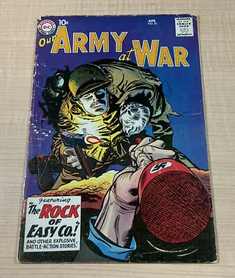 Buy Our Army At War #81 Last Sgt. Rock Prototype! Awesome Key! VG- 3.5. Nice Copy! • 271.83£