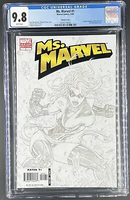 Buy MS. MARVEL #1 5/05 CGC 9.8 WHITE PAGES! SKETCH COVER VARIANT 1st Issue NEW SRS • 80.35£