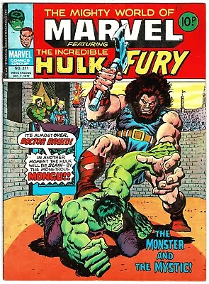 Buy MWOM Mighty World Of Marvel UK Comic #271 7th December 1977 Hulk & Sgt Fury • 1.75£