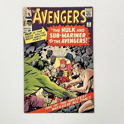 Buy Avengers #3 1963 FN- Cent Copy NO STAMP On Cover • 600£