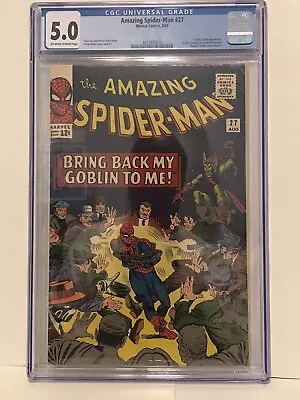 Buy Amazing Spider-Man #26 CGC 5.0 OWW 1st Appearance Of Patch & Crime-Master • 197.65£