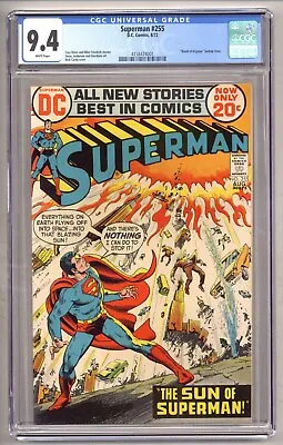 Buy Superman 255 (CGC 9.4)  World Of Krypton  Backup Story Swan Cardy 1972 DC P149 • 71.96£