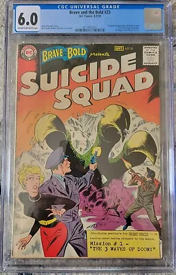 Buy Brave And The Bold #25 CGC 6.0 DC 1959 1st Suicide Squad! Key Silver Age • 1,917.28£
