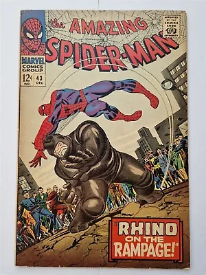 Buy Amazing Spider-man #43 Vg (4.0) December 1966 Rhino Apps Marvel Comics <** • 99.99£