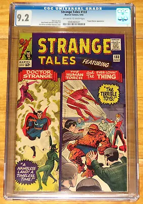 Buy Marvel 1965 STRANGE TALES No. 133 CGC 9.2 DR. STRANGE, HUMAN TORCH, & THING • 256.16£