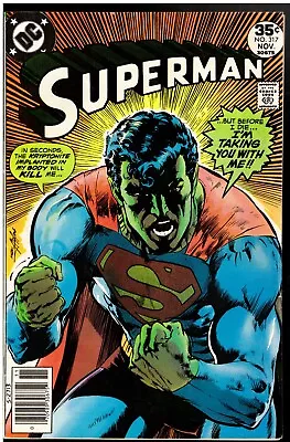 Buy Superman 317 1977 Newsstand Classic Neal Adams Kryptonite Cover 8.0/vf • 26.57£