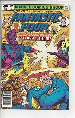 Buy Fantastic Four #212 VF+(8.5)1979 - Simonson  Clash Of The Titans  Blasting Cover • 15.81£