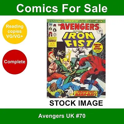 Buy Avengers UK #70 Comic - VG/VG+ 18 January 1975 - Marvel UK • 3.99£