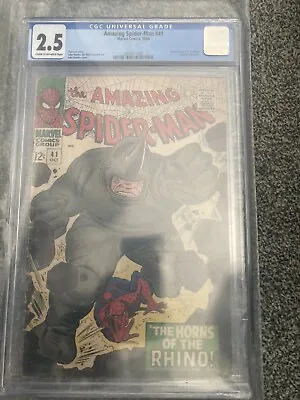 Buy Amazing Spider-Man #41  CGC 2.5  1966 Rhino 1st App • 250£