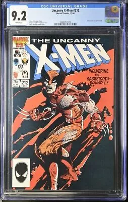 Buy 1986 Marvel Comics #212 Uncanny X-Men Wolverine Vs. Sabretooth CGC 9.2 • 33.60£