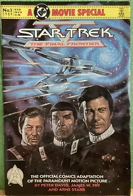 Buy STAR TREK V1 FINAL FRONTIER MOVIE SPECIAL Number 1 1989 DC COMICS Mint Unread • 4.50£