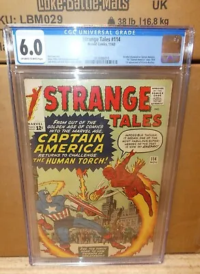 Buy Marvel Comics Strange Tales Fake 1st Captain America Since 1954 114 CGC 6.0 • 499.99£
