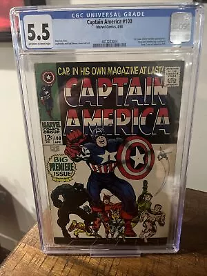 Buy Captain America #100 CGC 5.5 1968 Never Pressed • 259.84£