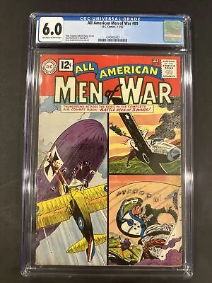 Buy All American Men Of War #89 (1962)key Plagiarized Art By Lichtenstein Cgc 6.0 Fn • 278.83£