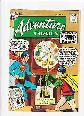 Buy ADVENTURE COMICS #253 1958 First Meeting  Superboy & Robin Kirby Green ARROW • 57.83£