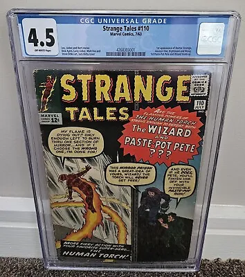 Buy Strange Tales #110 CGC 4.5 (1963) 1st Dr Doctor Strange Wong MCU KEY Marvel VG+ • 2,796.92£