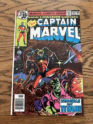 Buy Captain Marvel #59 (Marvel 1978) Drax & Thanos App! Trouble On Titan! NM/VF • 5.99£