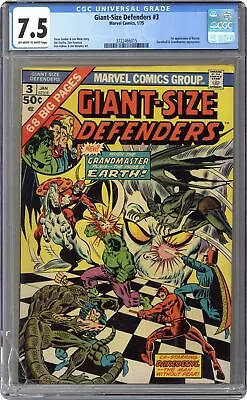Buy Giant Size Defenders #3 CGC 7.5 1975 3722466015 1st App. Korvac • 118.59£