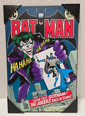 Buy Batman #251 Wooden Sign Decor SIGNED By NEAL ADAMS Classic Joker Cover DC 1973 • 127.77£