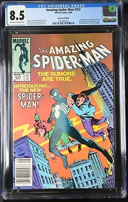 Buy Amazing Spider-Man #252 PRINTER ERROR NEWSSTAND CGC 8.5 1984 FRESH SLAB 🔥🍎👁🔑 • 140.56£